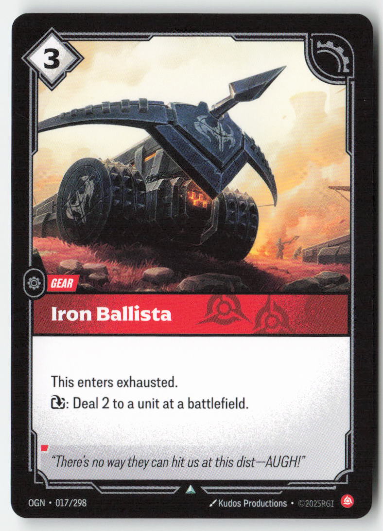 Iron Ballista #017/298 - Origins - Riftbound - Uncommon - Lightly Played