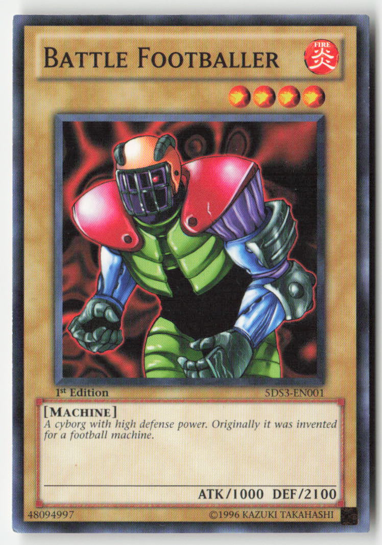 Battle Footballer 5DS3-EN001 1st Edition Common Moderately Played