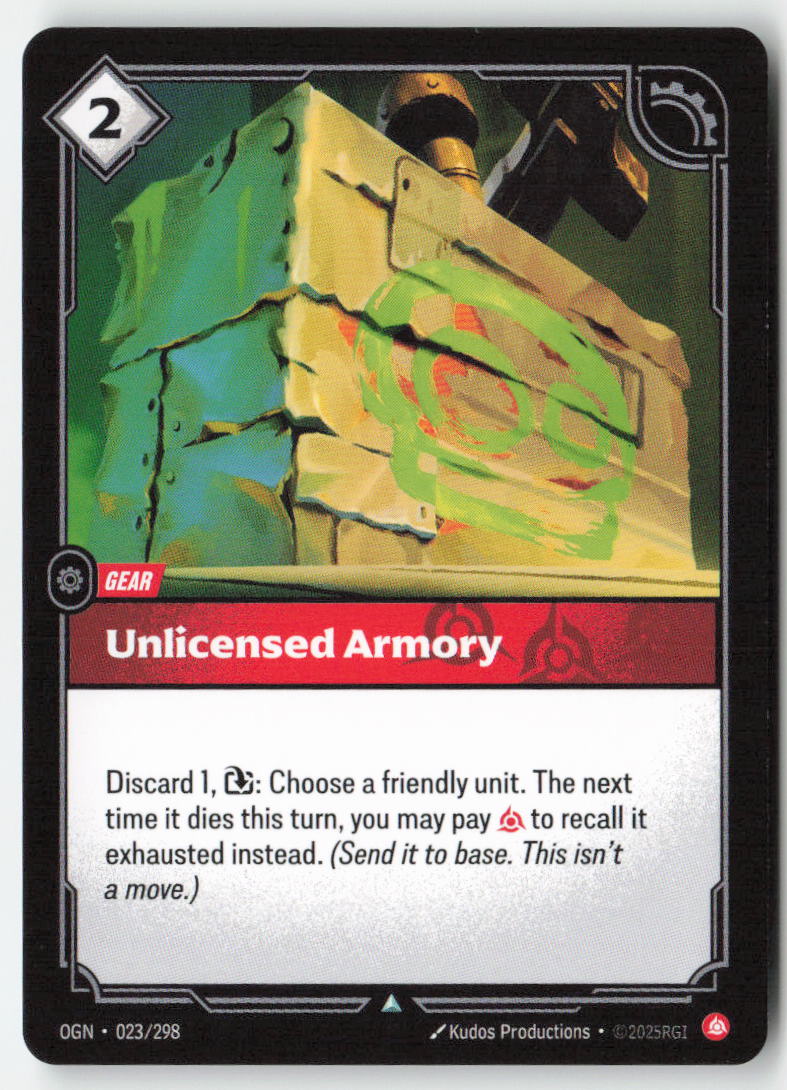 Unlicensed Armory #023/298 - Origins - Riftbound - Uncommon - Lightly Played