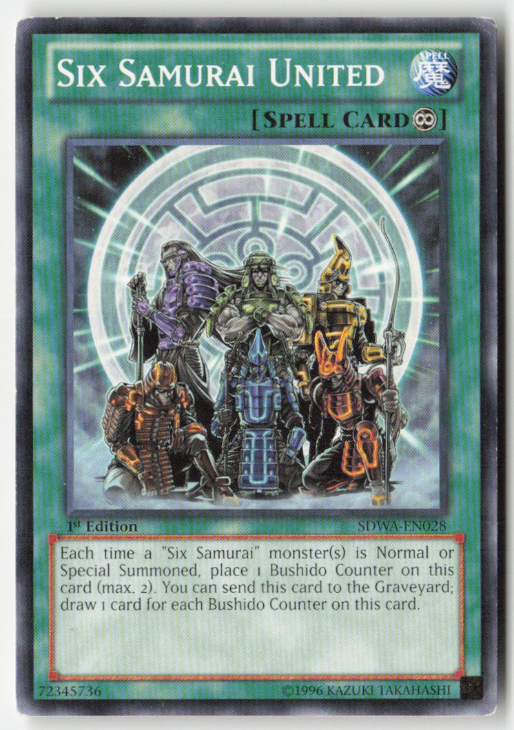 Six Samurai United SDWA-EN028 1st Edition Common Moderately Played, Front