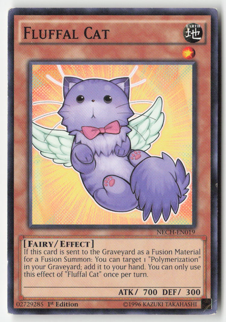 Fluffal Cat NECH-EN019 1st Edition Common Moderately Played