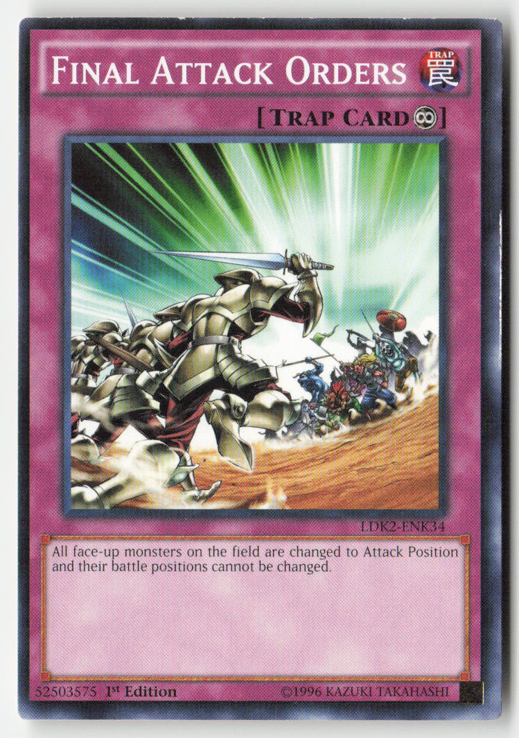 Final Attack Orders LDK2-ENK34 1st Edition Common Moderately Played, Front