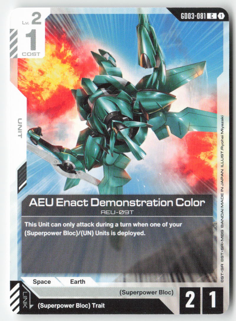 AEU Enact Demonstration Color GD03-081 Common Normal Lightly Played