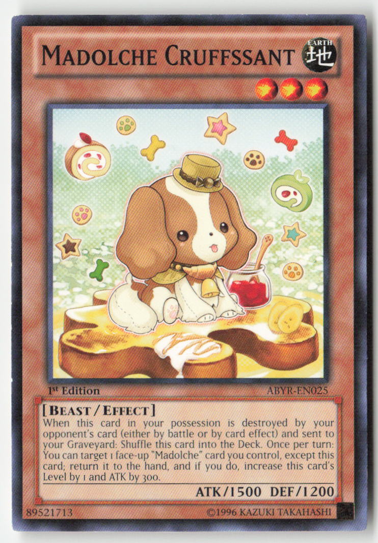 Madolche Cruffssant ABYR-EN025 1st Edition Common Moderately Played, Front