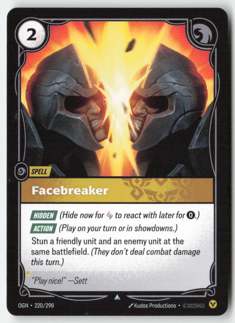Facebreaker #220/298 - Origins - Riftbound - Uncommon - Lightly Played