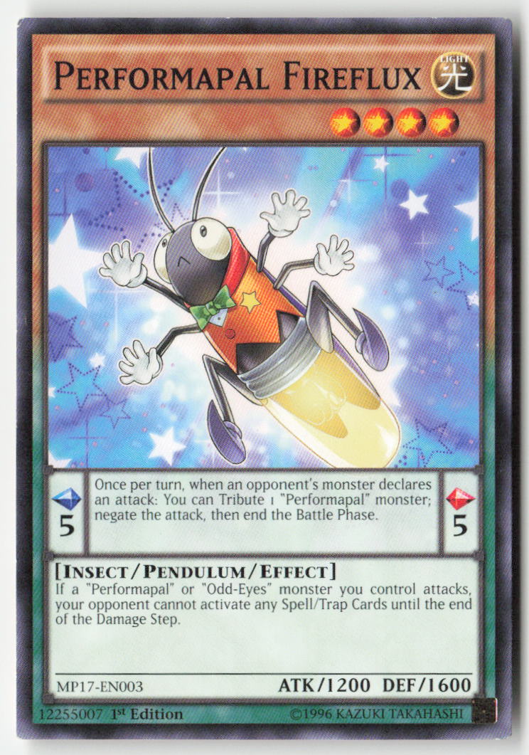 Performapal Fireflux MP17-EN003 1st Edition Common Moderately Played