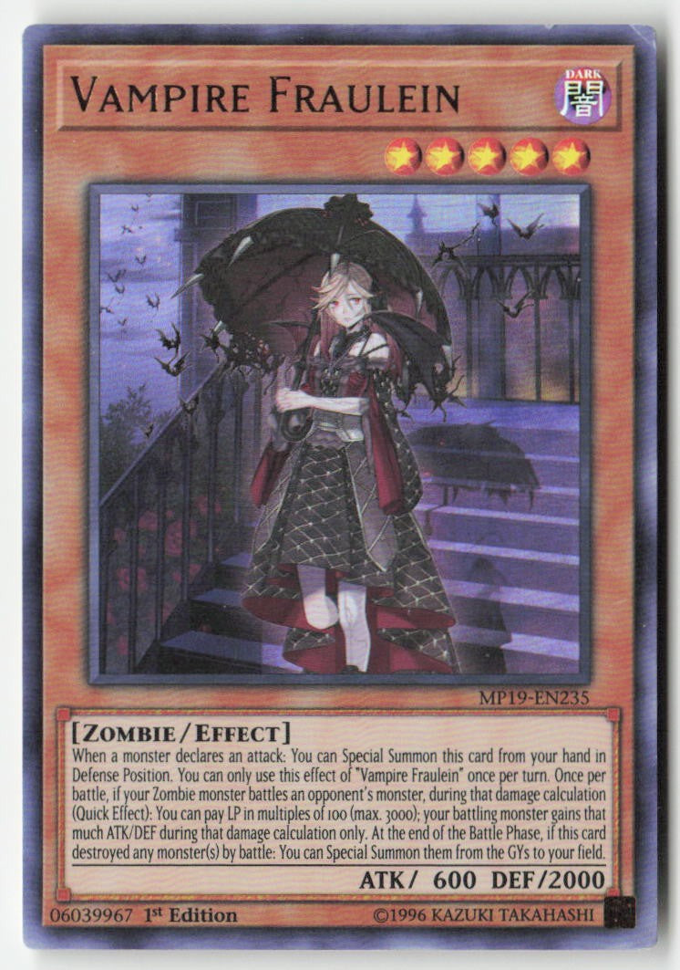 Vampire Fraulein MP19-EN235 1st Edition Ultra Rare Moderately Played