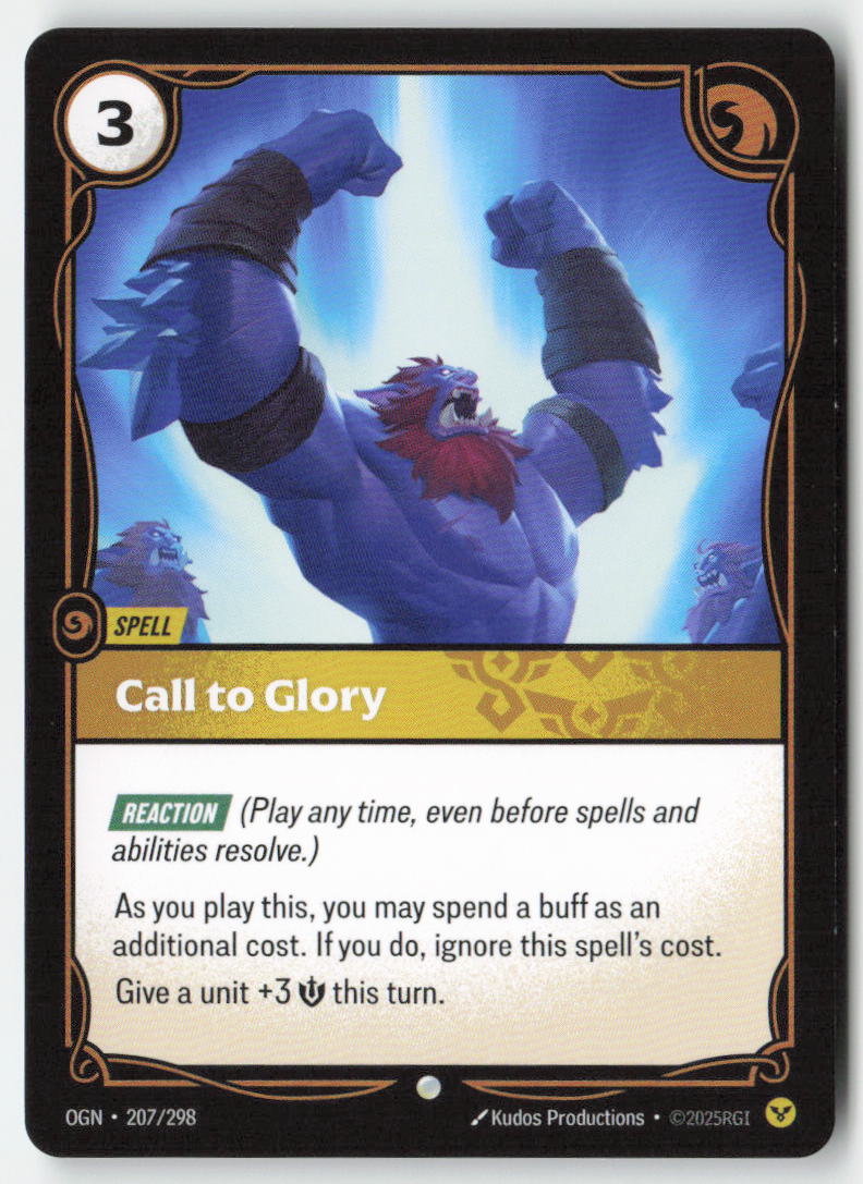 Call to Glory #207/298 - Origins - Riftbound - Common - Lightly Played