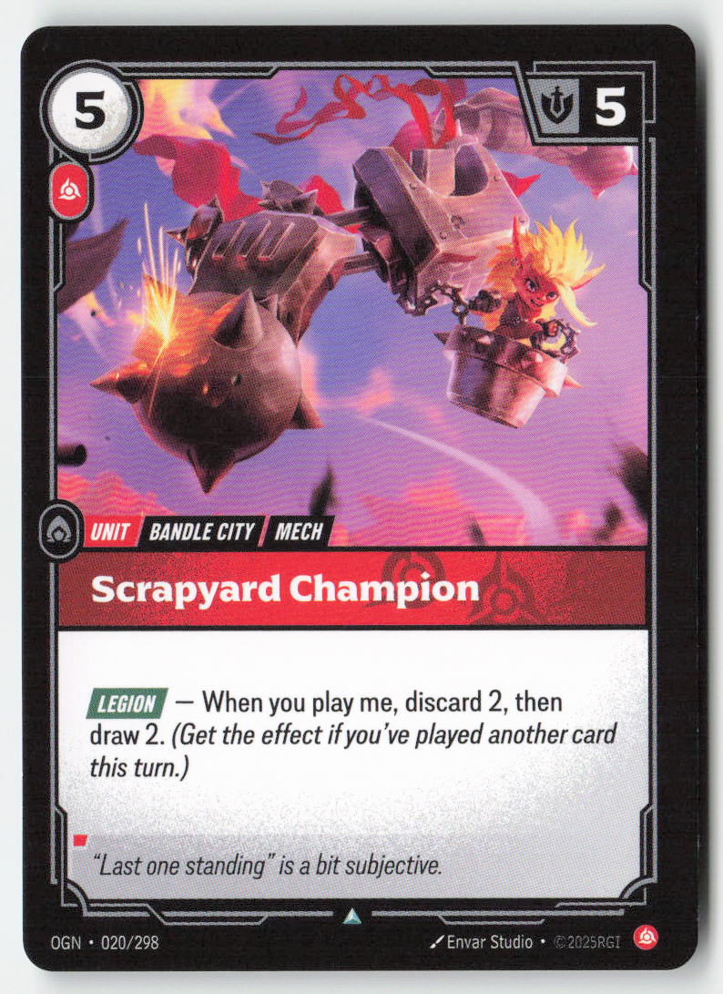 Scrapyard Champion #020/298 - Origins - Riftbound - Uncommon - Lightly Played