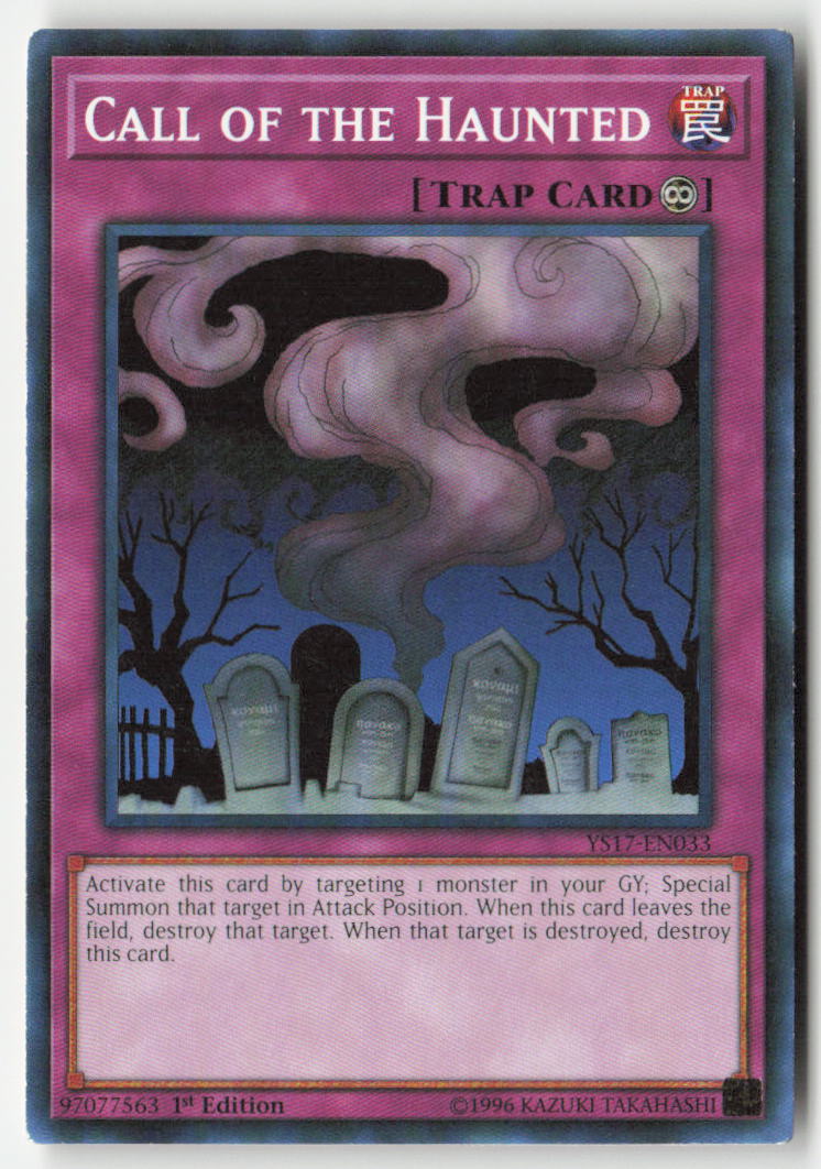 Call of the Haunted YS17-EN033 1st Edition Common Moderately Played, Front