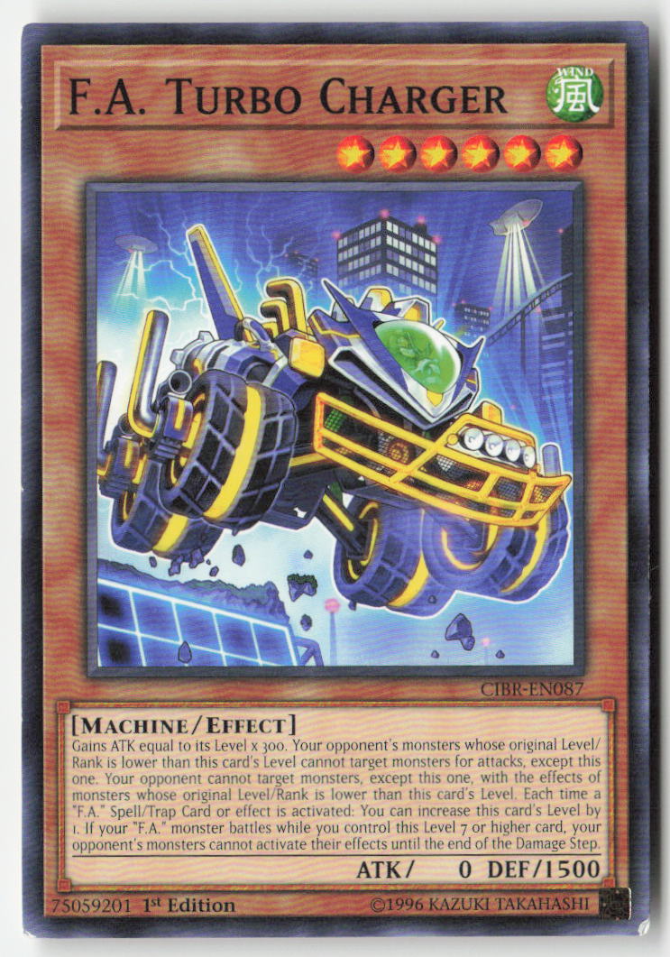 F.A. Turbo Charger CIBR-EN087 1st Edition Common Moderately Played