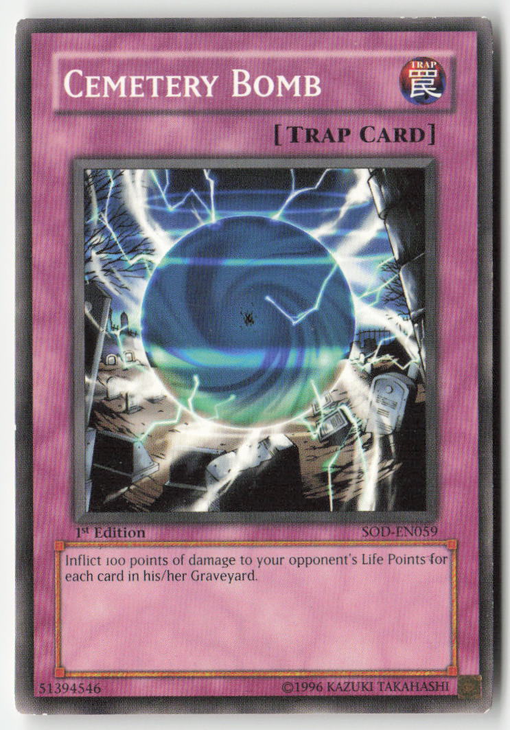Cemetery Bomb SOD-EN059 1st Edition Common Moderately Played