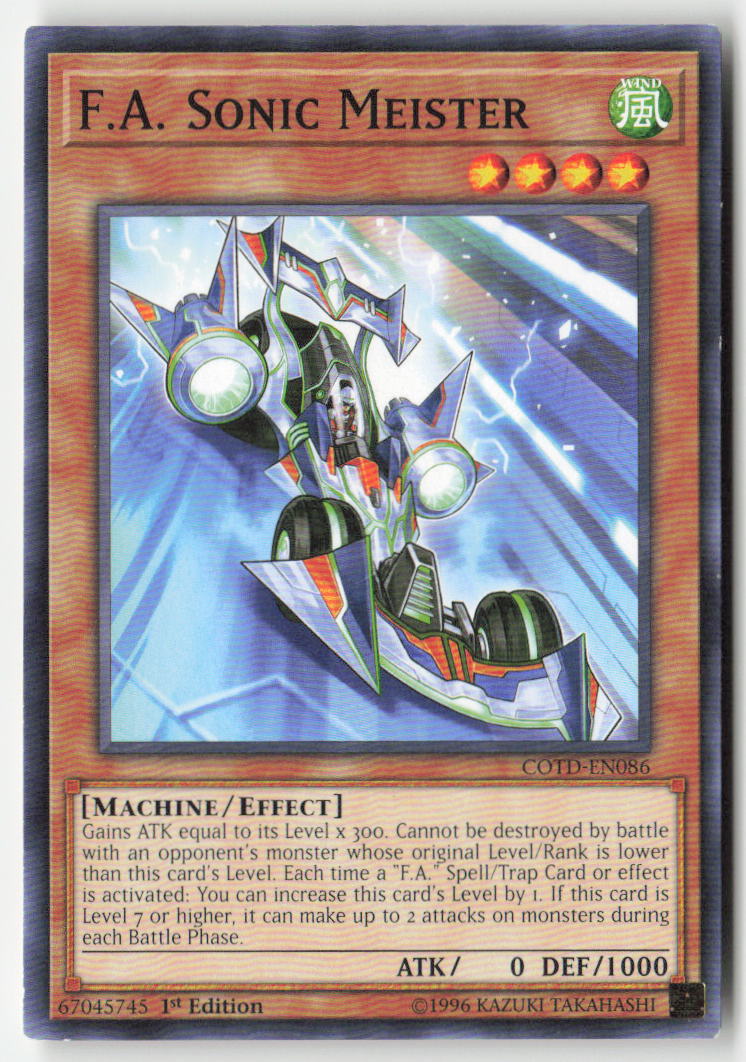 F.A. Sonic Meister COTD-EN086 1st Edition Common Moderately Played