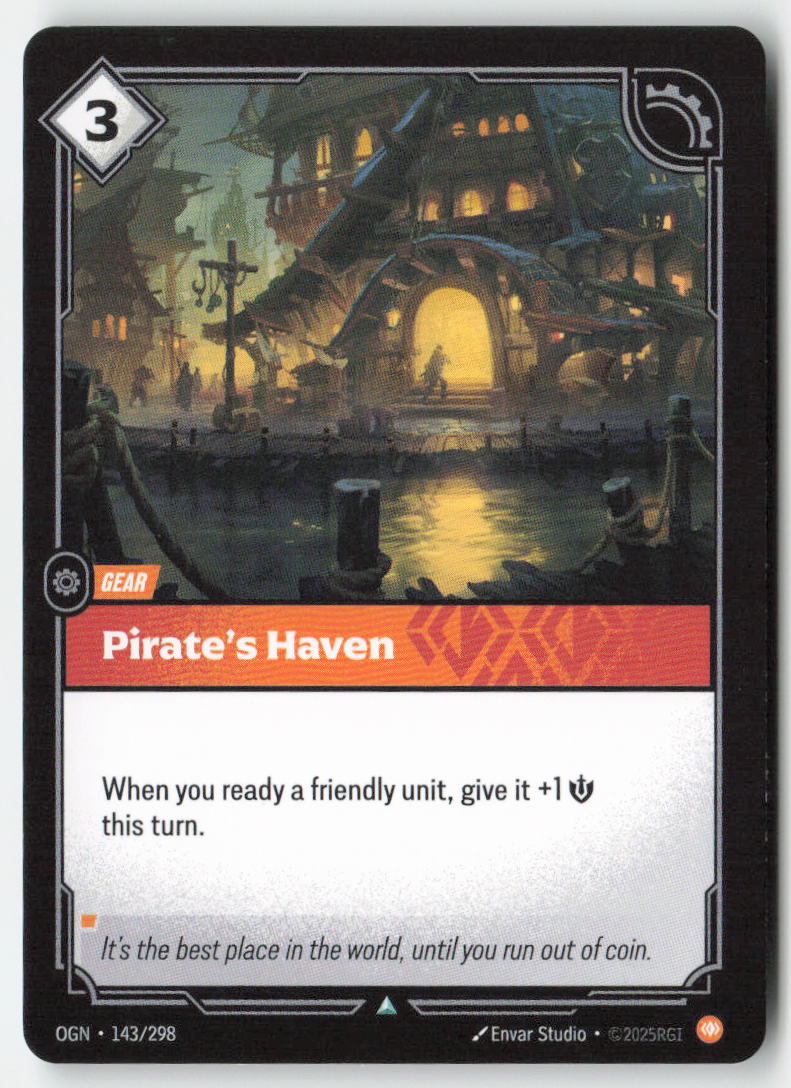 Pirate's Haven #143/298 - Origins - Riftbound - Uncommon - Lightly Played