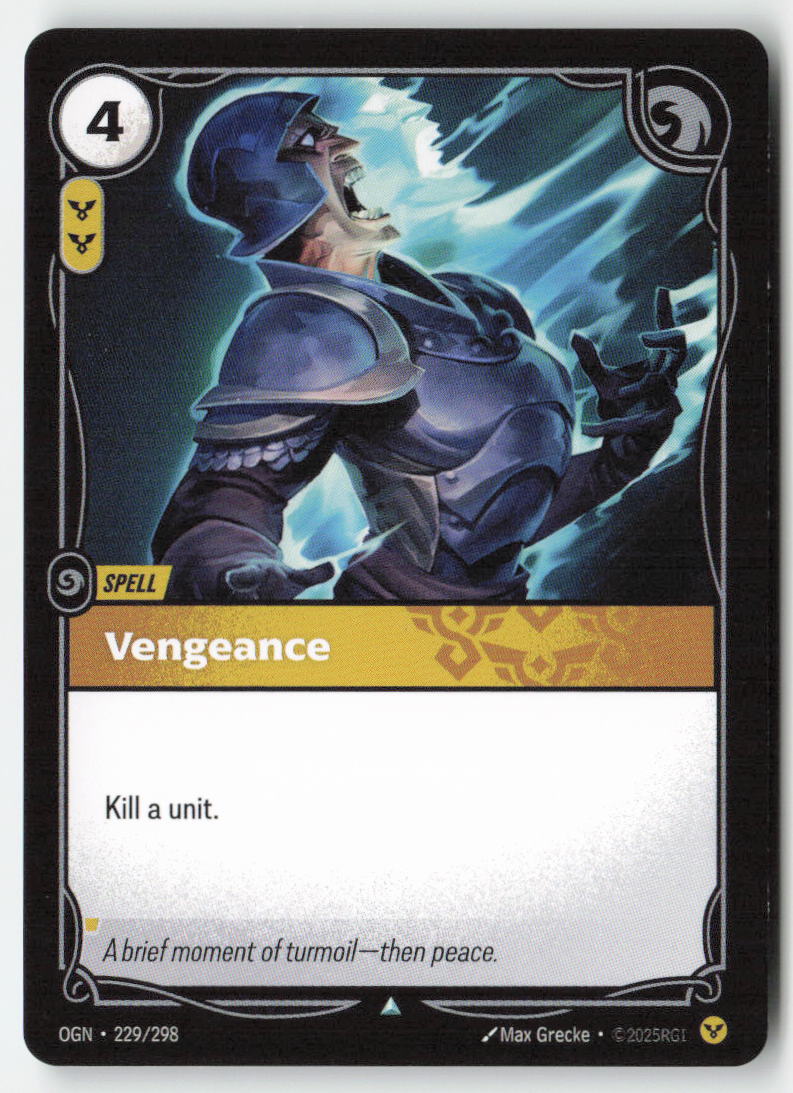 Vengeance #229/298 - Origins - Riftbound - Uncommon - Lightly Played