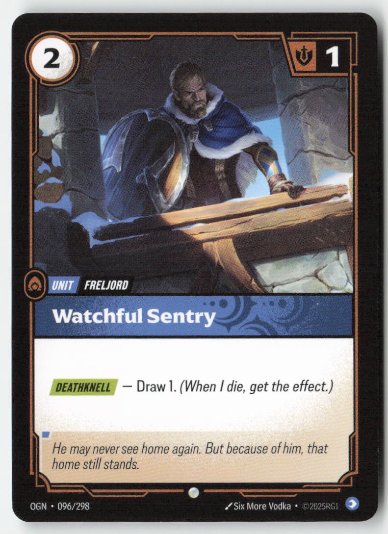 Watchful Sentry #096/298 - Origins - Riftbound - Common - Lightly Played