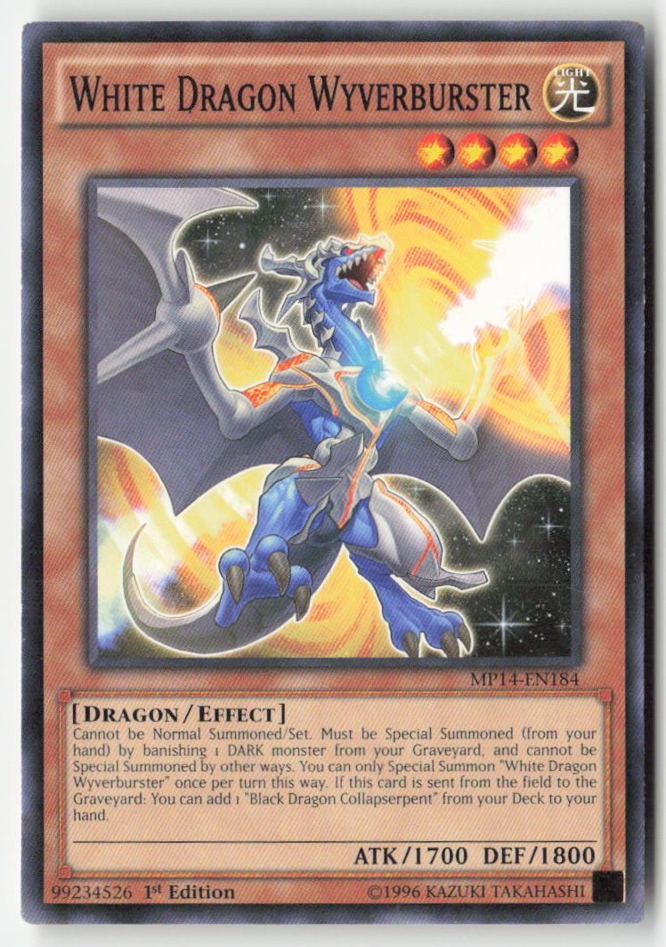 White Dragon Wyverburster MP14-EN184 1st Edition Common Moderately Played