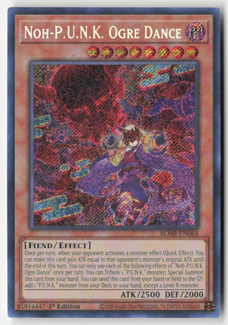 Noh-P.U.N.K. Ogre Dance BLMR-EN064 1st Edition Secret Rare Moderately Played, Front