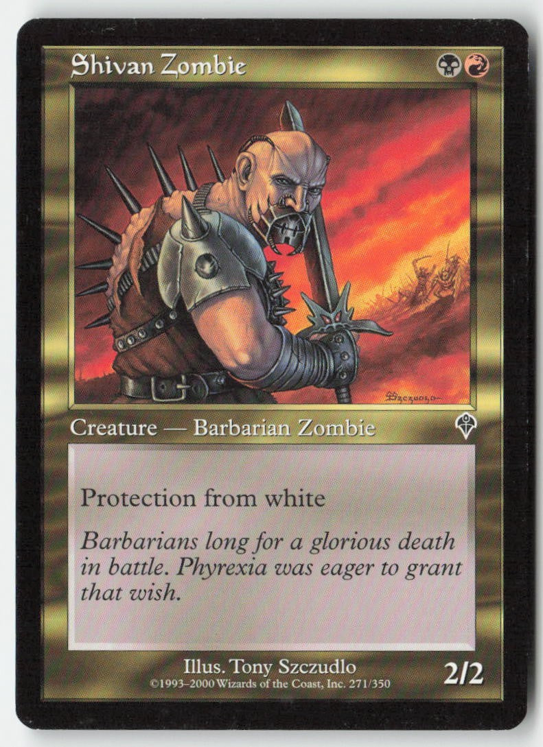 Shivan Zombie INV 271 Common Moderately Played, Front