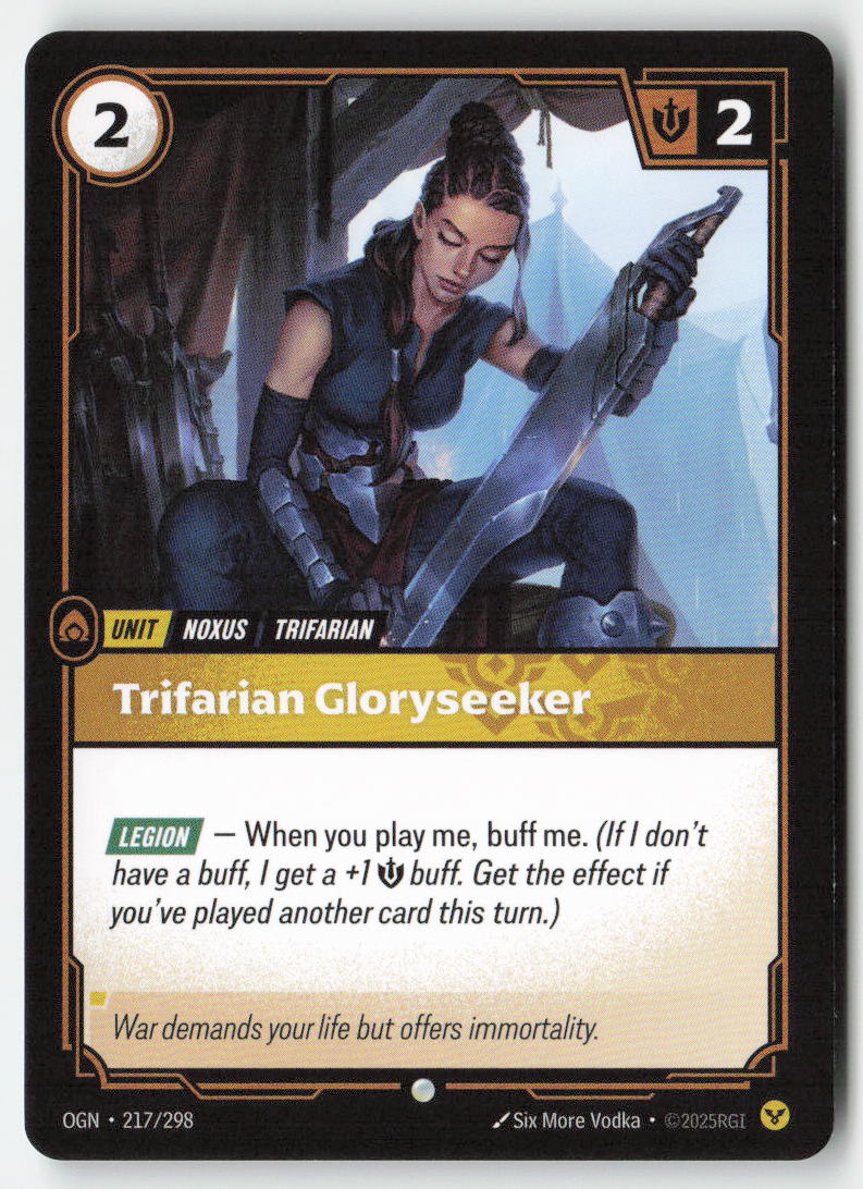 Trifarian Gloryseeker #217/298 - Origins - Riftbound - Common - Lightly Played