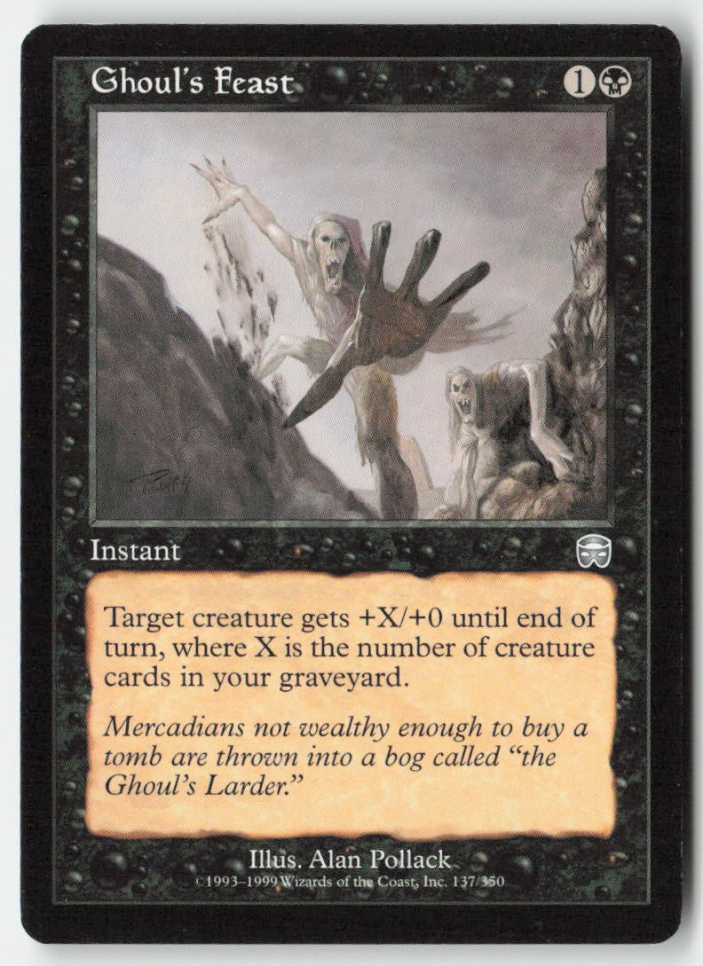 Ghoul's Feast MMQ 137 Uncommon Moderately Played, Front