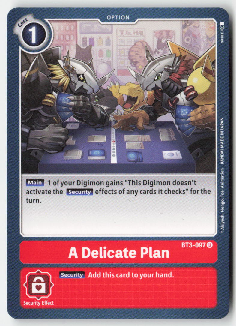 A Delicate Plan BT3-097 Normal Uncommon Near Mint, Front