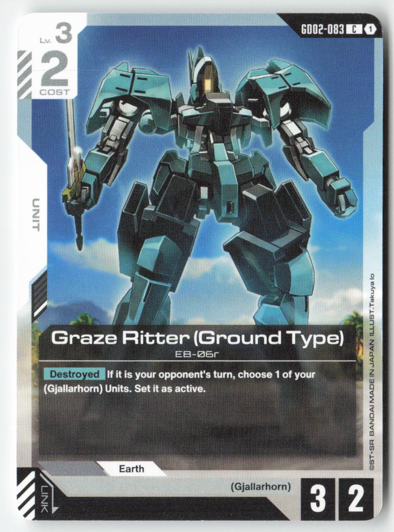 Graze Ritter (Ground Type) GD02-083 Common Normal Lightly Played, Front