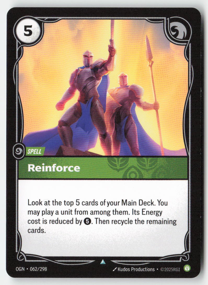 Reinforce #062/298 - Origins - Riftbound - Uncommon - Lightly Played