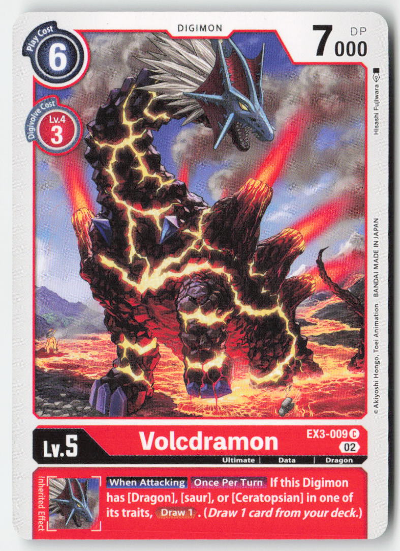 Volcdramon EX3-009 Normal Common Near Mint