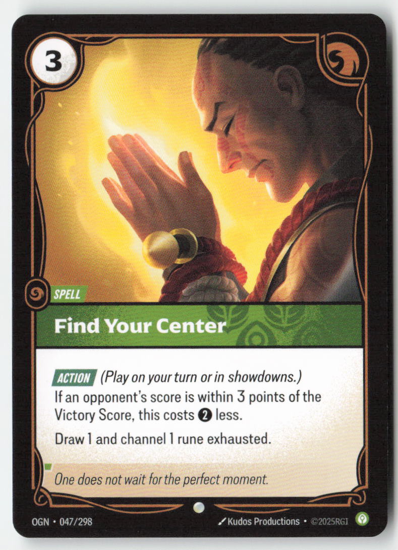 Find Your Center #047/298 - Origins - Riftbound - Common - Lightly Played