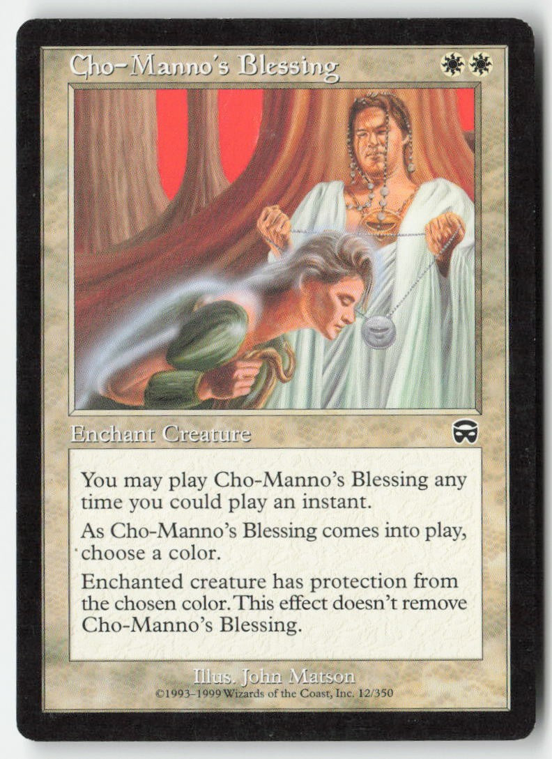 Cho-Manno's Blessing MMQ 12 Common Moderately Played, Front