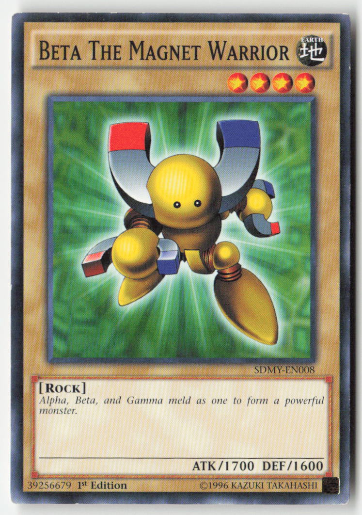Beta The Magnet Warrior SDMY-EN008 1st Edition Common Moderately Played