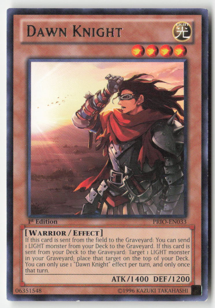 Dawn Knight PRIO-EN033 1st Edition Rare Moderately Played, Front