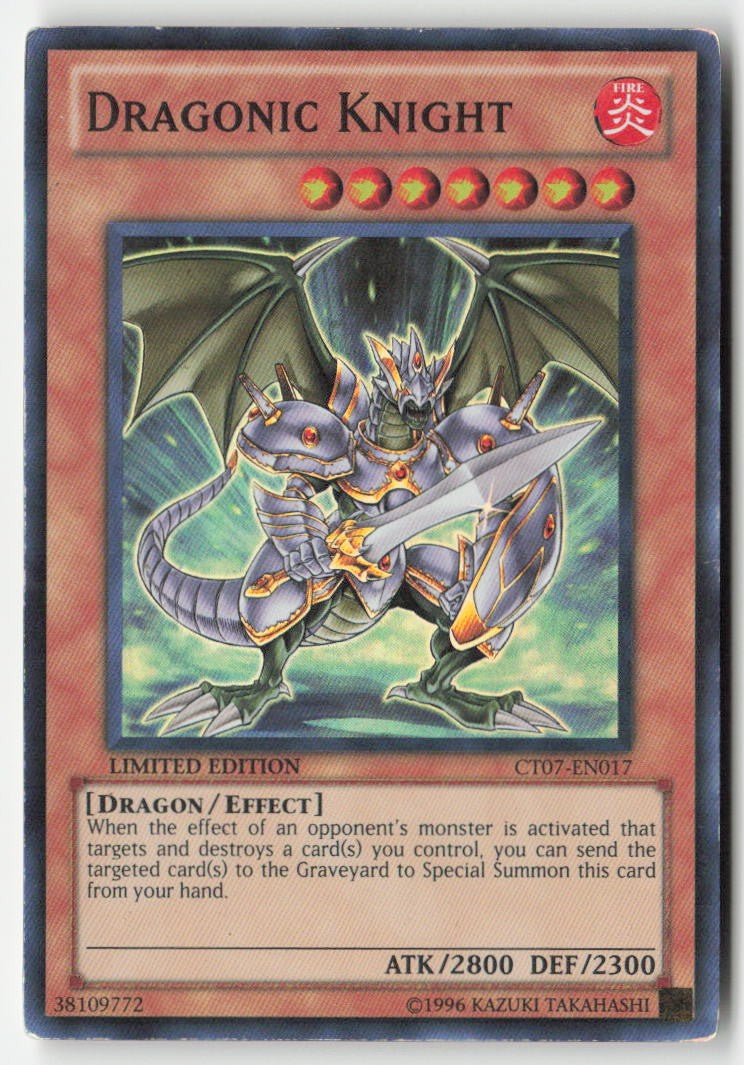 Dragonic Knight CT07-EN017 Limited Edition Super Rare Moderately Played