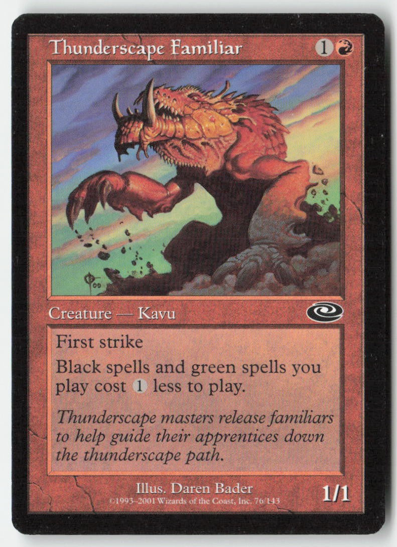 Thunderscape Familiar PLS 76 Common Moderately Played, Front