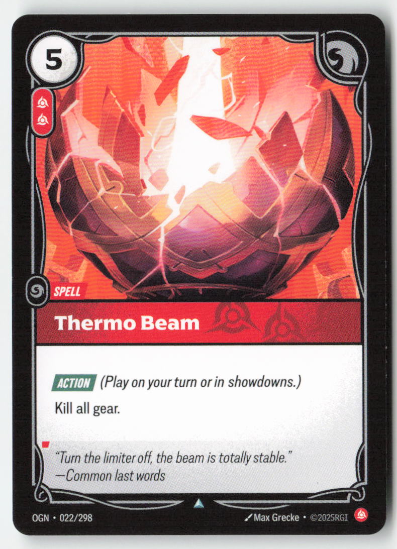 Thermo Beam #022/298 - Origins - Riftbound - Uncommon - Lightly Played