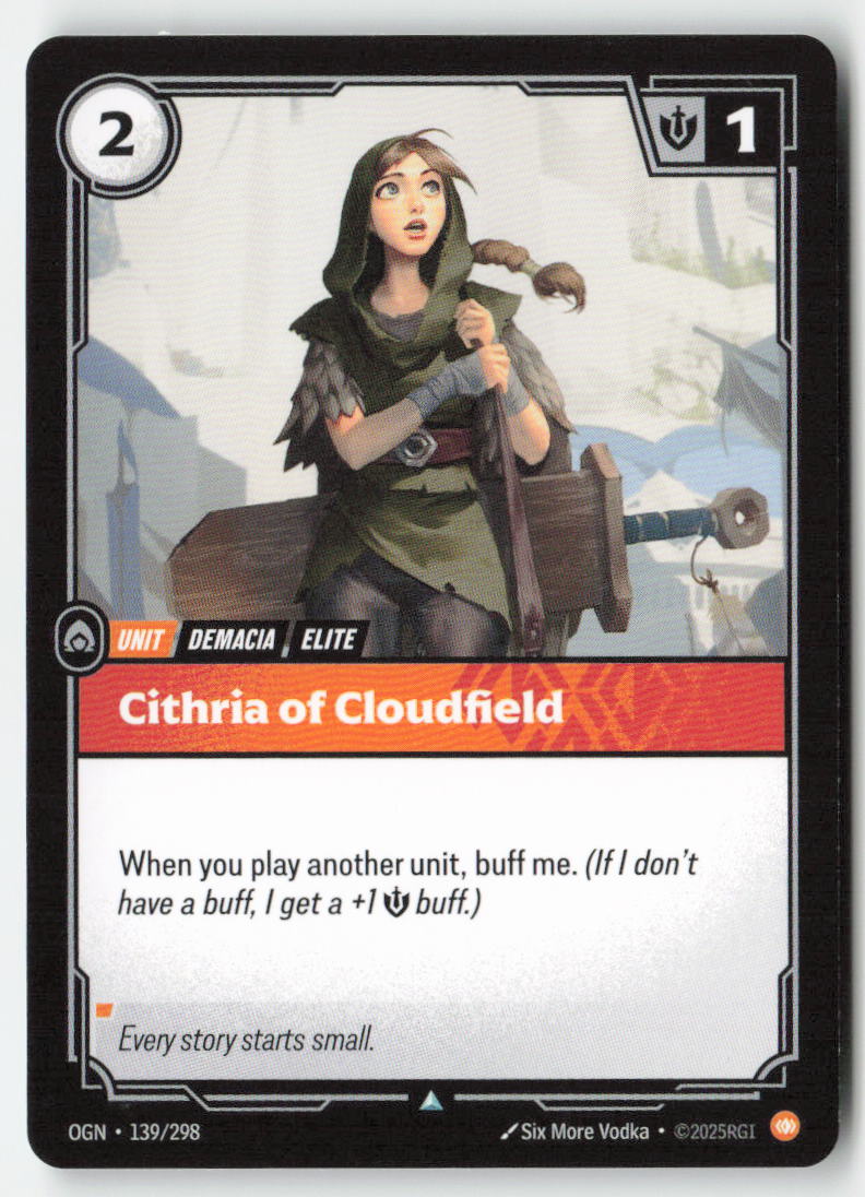 Cithria of Cloudfield #139/298 - Origins - Riftbound - Uncommon - Lightly Played