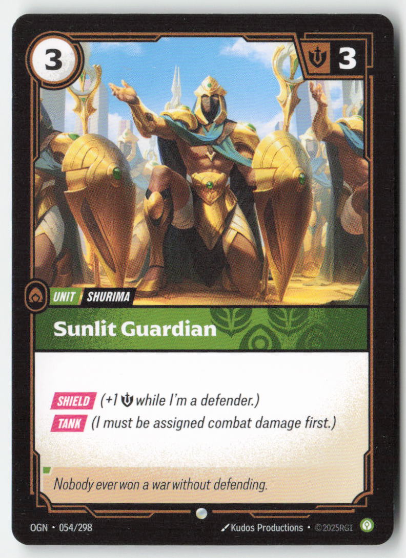 Sunlit Guardian #054/298 - Origins - Riftbound - Common - Lightly Played