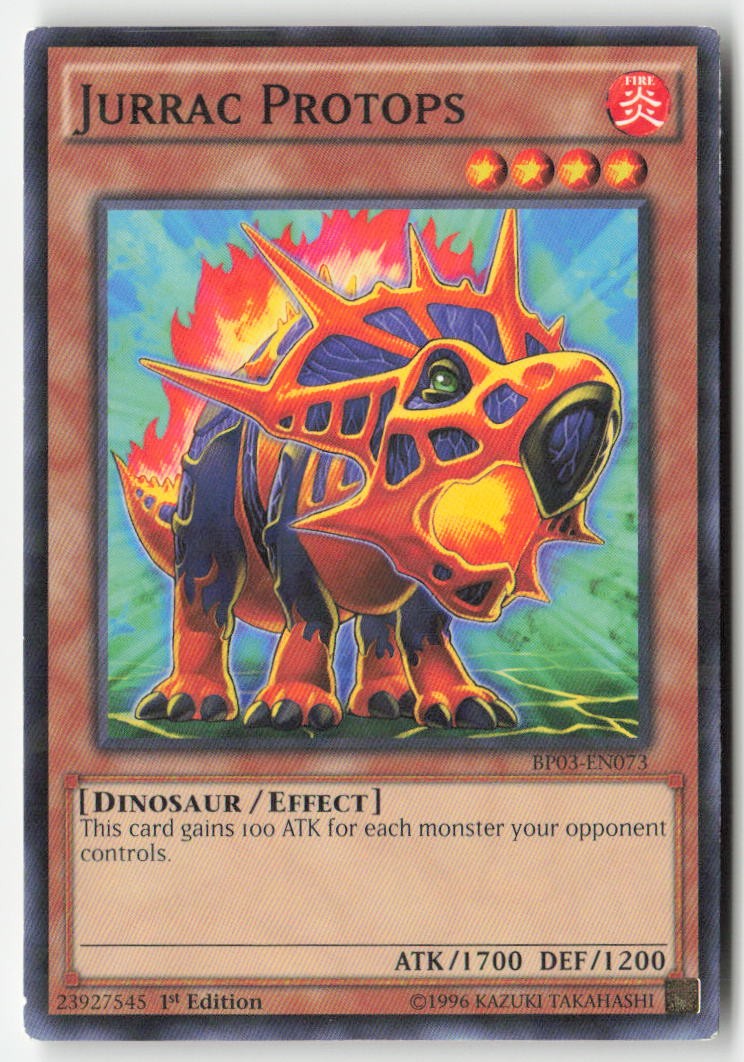 Jurrac Protops BP03-EN073 1st Edition Shatterfoil Rare Moderately Played