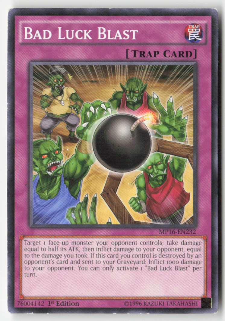 Bad Luck Blast MP16-EN232 1st Edition Common Moderately Played