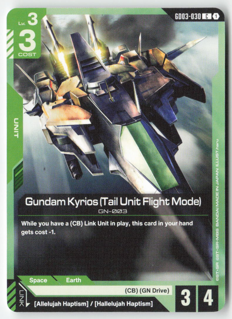 Gundam Kyrios (Tail Unit Flight Mode) GD03-030 Common Normal Lightly Played