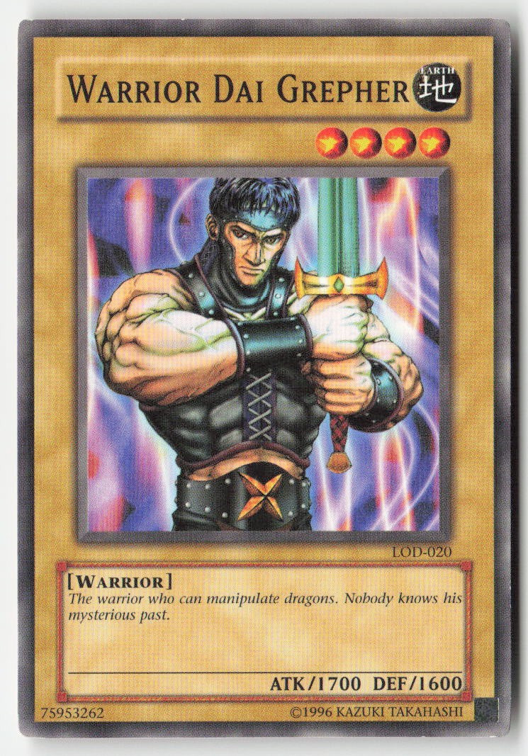 Warrior Dai Grepher LOD-020 Unlimited Common Moderately Played, Front
