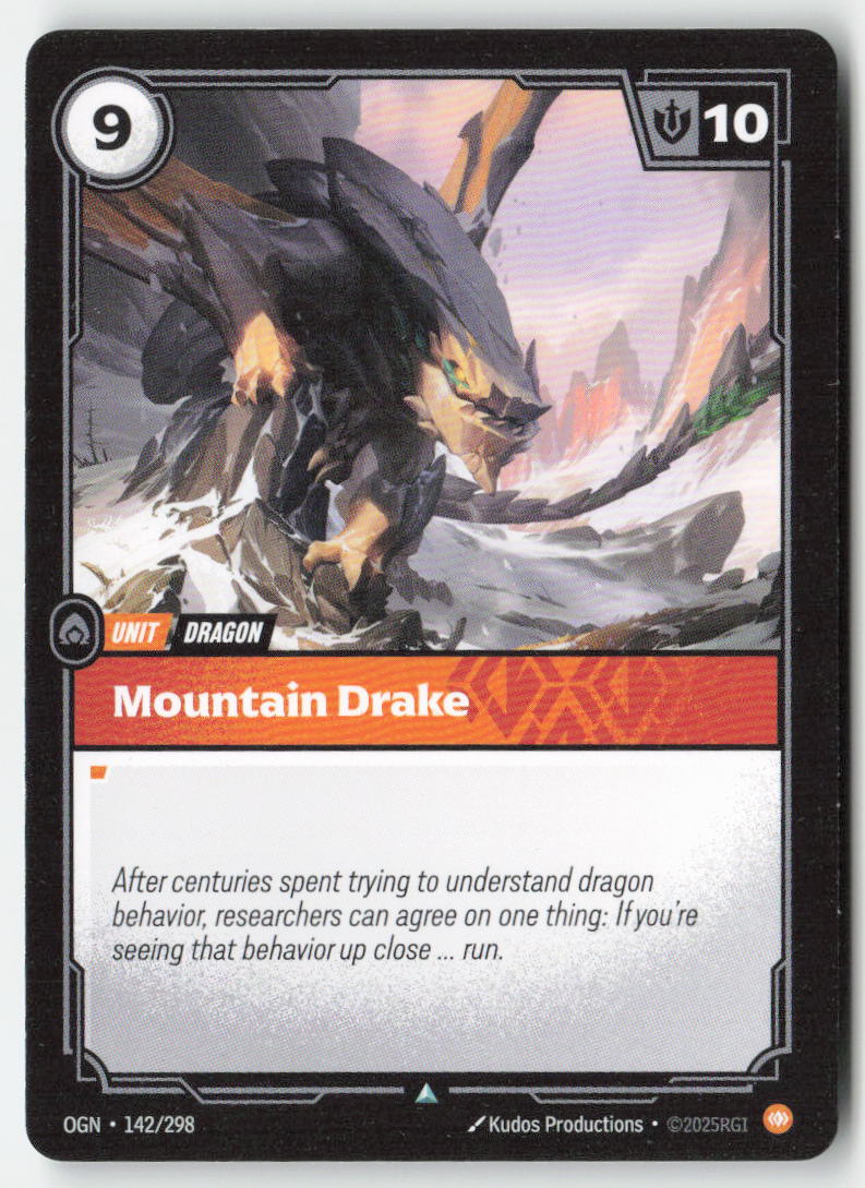 Mountain Drake #142/298 - Origins - Riftbound - Uncommon - Lightly Played