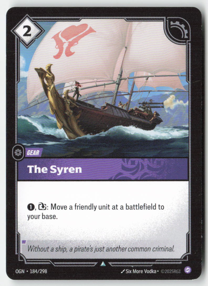 The Syren #184/298 - Origins - Riftbound - Uncommon - Lightly Played