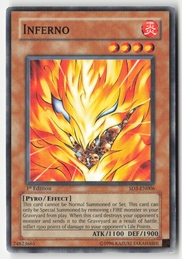 Inferno SD3-EN006 1st Edition Common Moderately Played