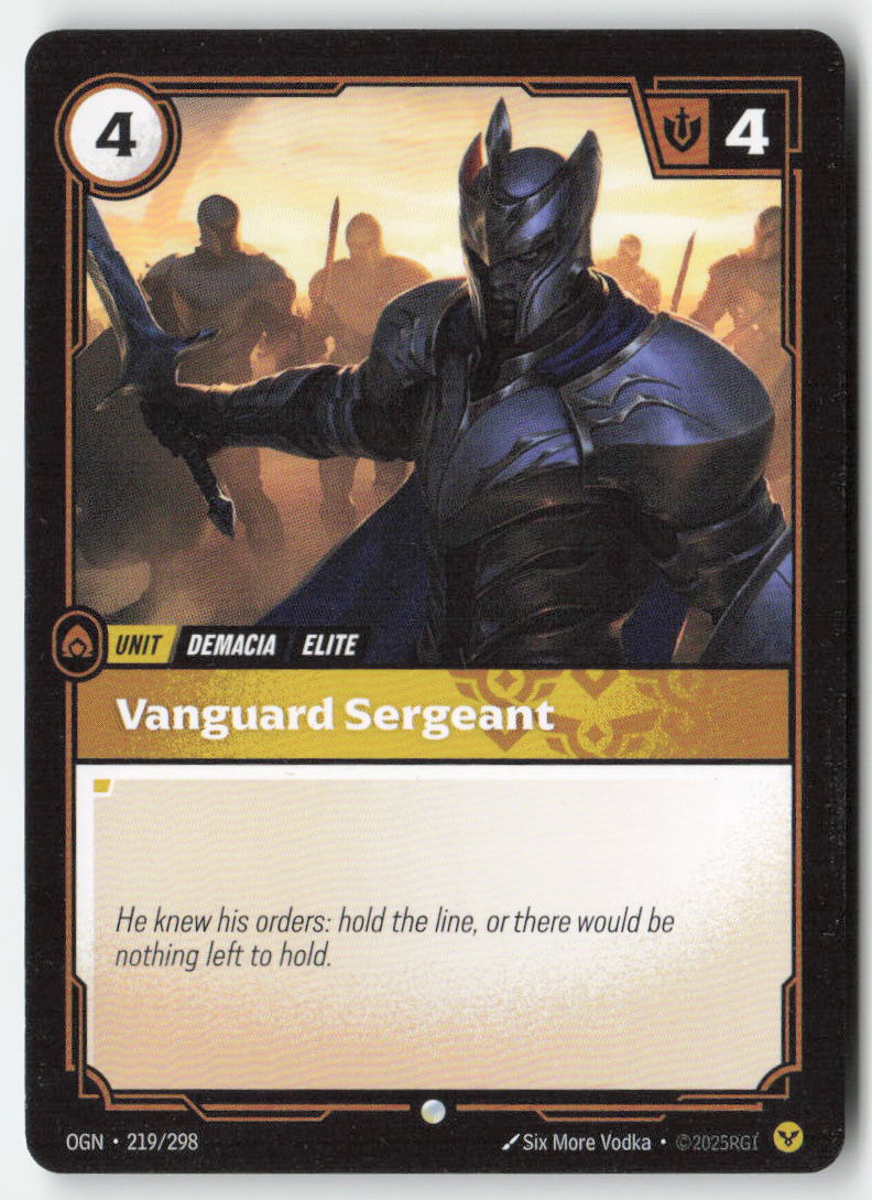 Vanguard Sergeant #219/298 - Origins - Riftbound - Common - Lightly Played