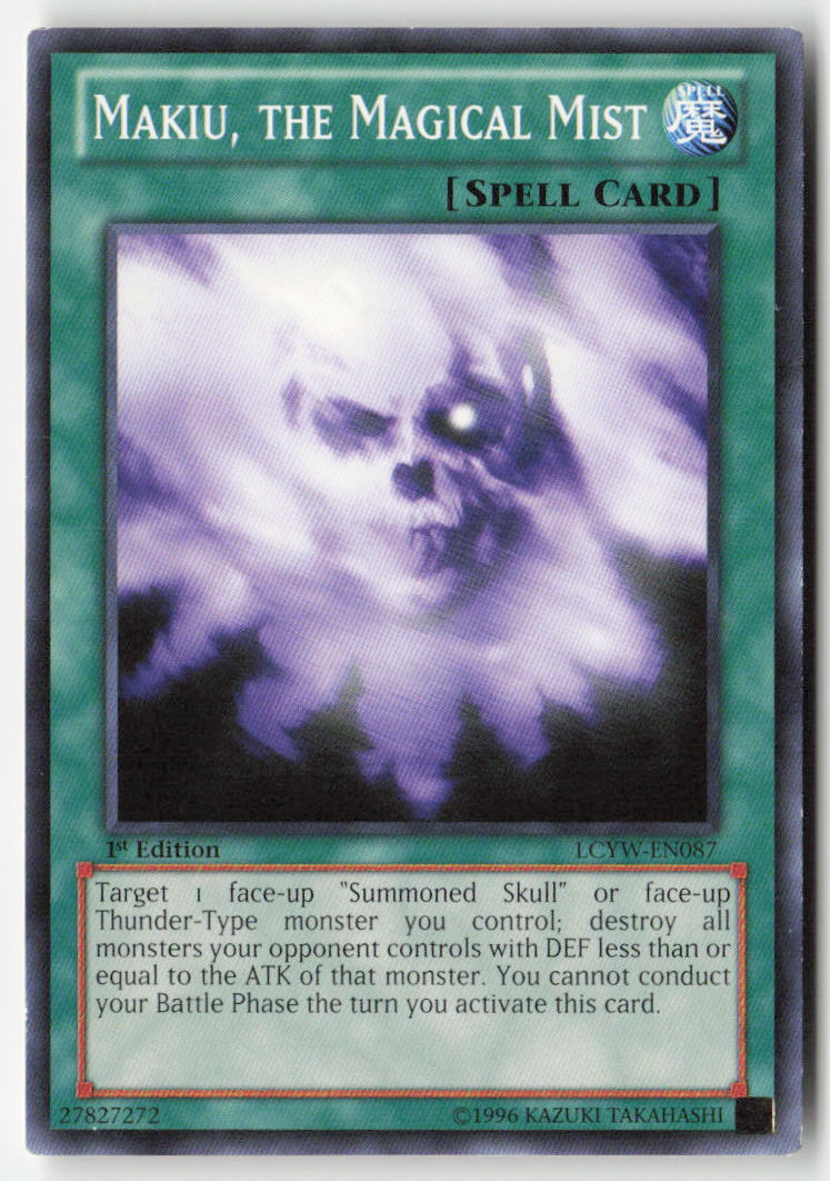Makiu, the Magical Mist LCYW-EN087 1st Edition Common Moderately Played, Front