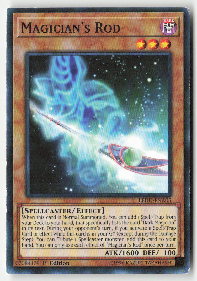Magician's Rod LEDD-ENA05 1st Edition Common Moderately Played, Front