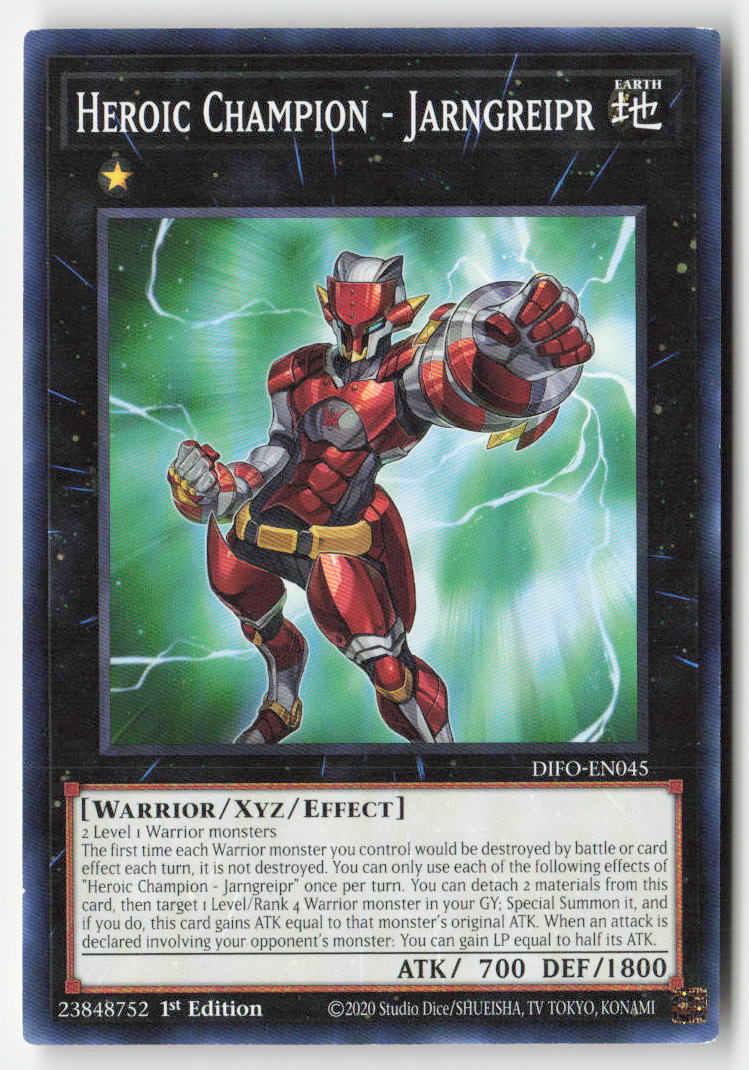 Heroic Champion - Jarngreipr DIFO-EN045 1st Edition Common Moderately Played