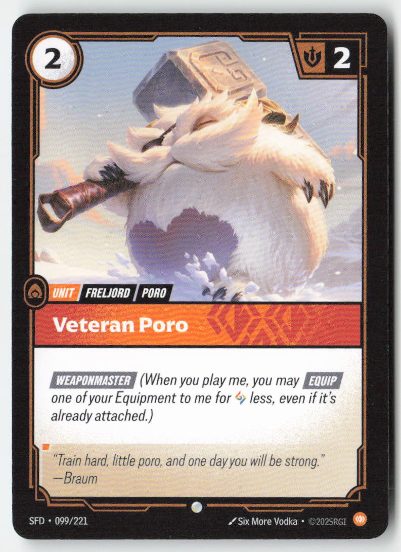 Veteran Poro #099/221 - Spiritforged - Riftbound - Common - Lightly Played